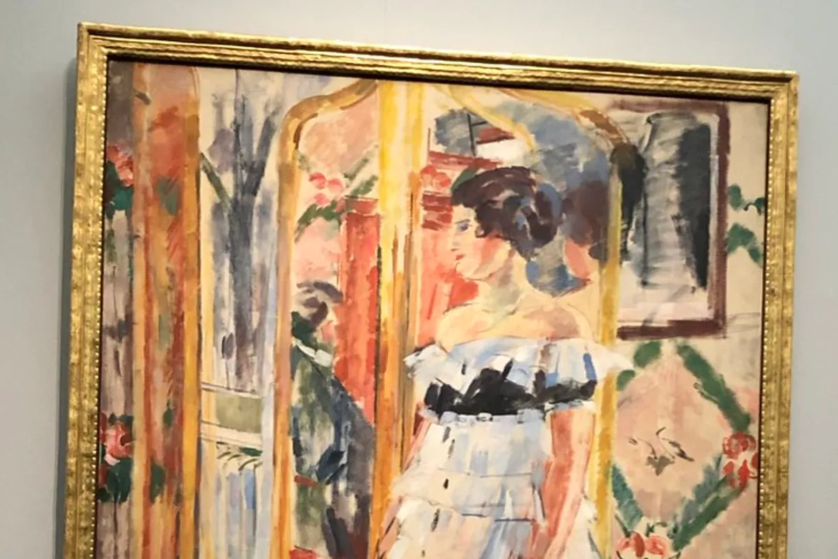 Artwork displayed inside the Groeningemuseum in Bruges