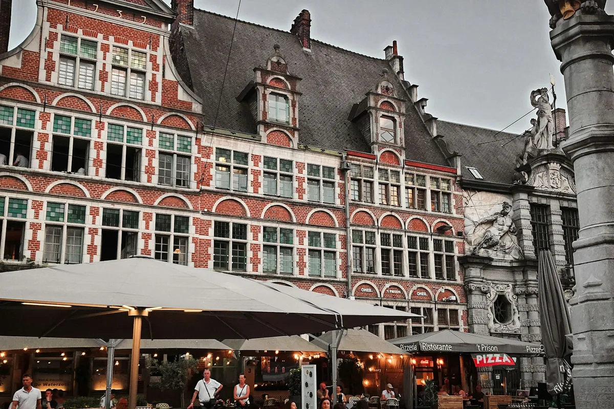 An elegant terrace among historic buildings near Markt